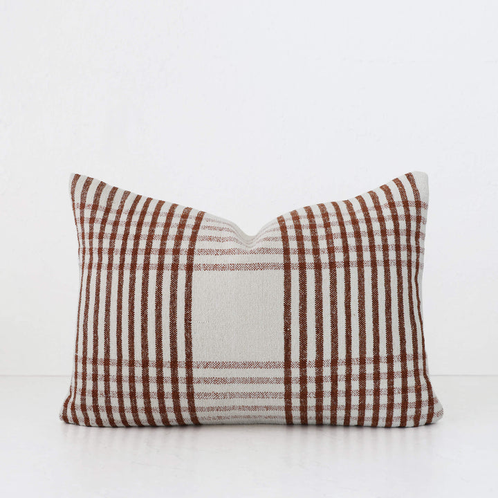 SERRAVILLE CUSHION | RUST STRIPE + NATURAL | 40X60