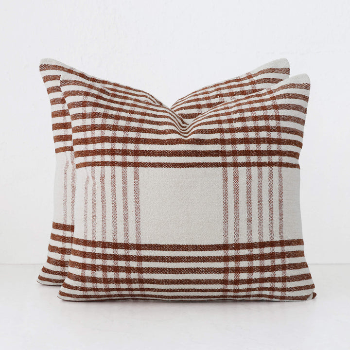 SERRAVILLE CUSHION BUNDLES | RUST STRIPE + NATURAL | 50X50