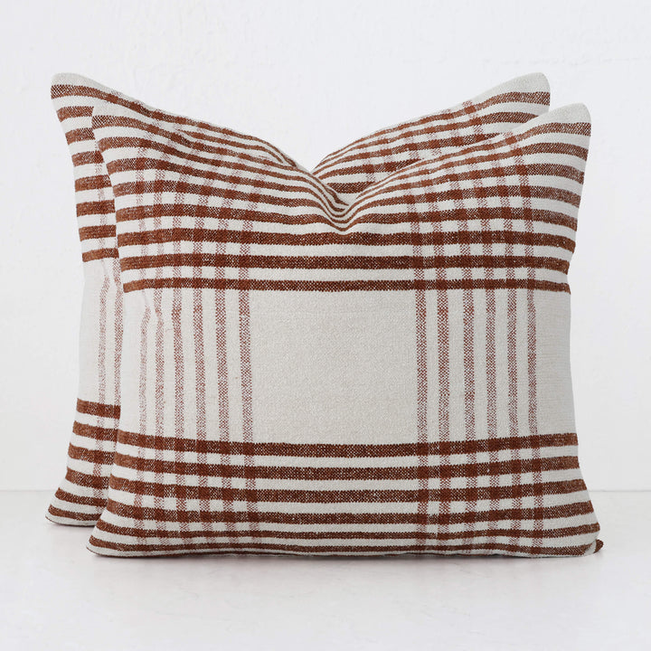 SERRAVILLE CUSHION BUNDLES | RUST STRIPE + NATURAL | 0X60