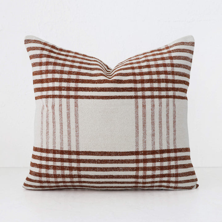 SERRAVILLE CUSHION | RUST STRIPE + NATURAL | 60X60