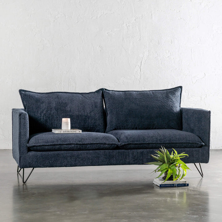 SEVILLA 2.5 SEATER SOFA | REEF NAVY BOUCLE | STYLED