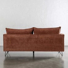 SEVILLA 2.5 SEATER SOFA BACK VIEW  |  CARMEN RUST BOUCLE