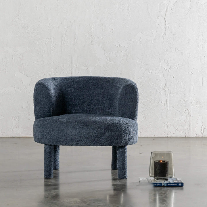 SEVILLA CURVE ARMCHAIR | REEF NAVY BOUCLE