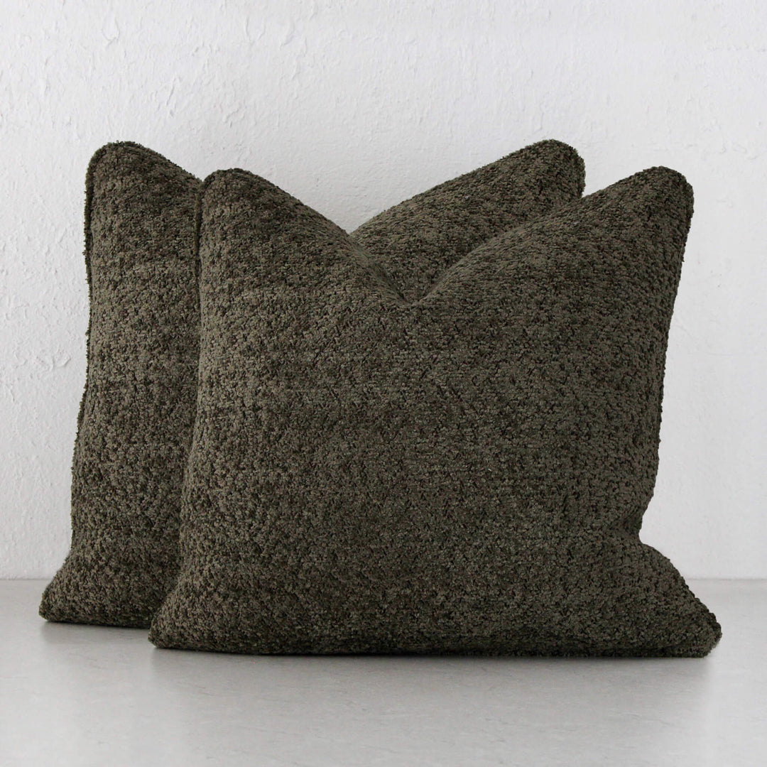 SEVILLA CUSHION BUNDLE X2  |  50 X 50  |  MANGROVE LEAF BOUCLE