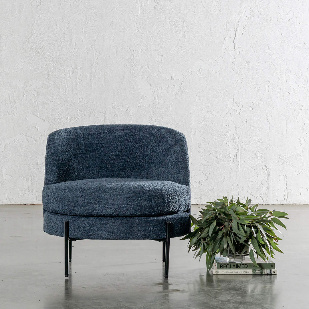 SEVILLA MODERNA TUB CHAIR  |  REEF NAVY BOUCLE