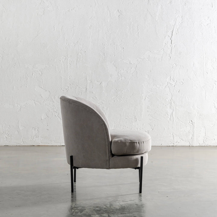 SEVILLA MODERNA TUB CHAIR SIDE VIEW   |  OYSTER LINEN