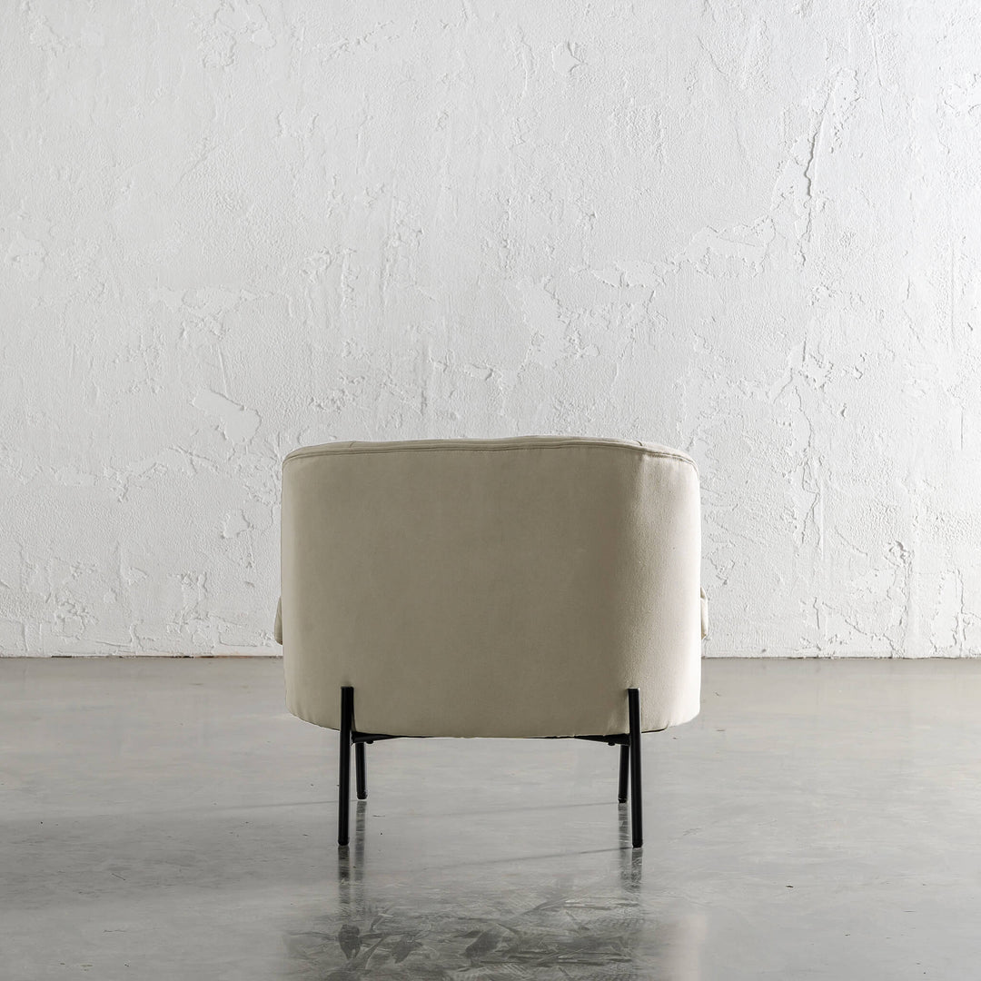 SEVILLA MODERNA TUB CHAIR BACK VIEW   |  STOWE SAND