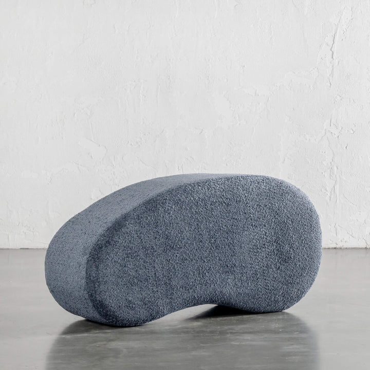 SEVILLA ORGANIC BEAN OTTOMAN BENCH  |  REEF NAVY BOUCLE  |  120CM