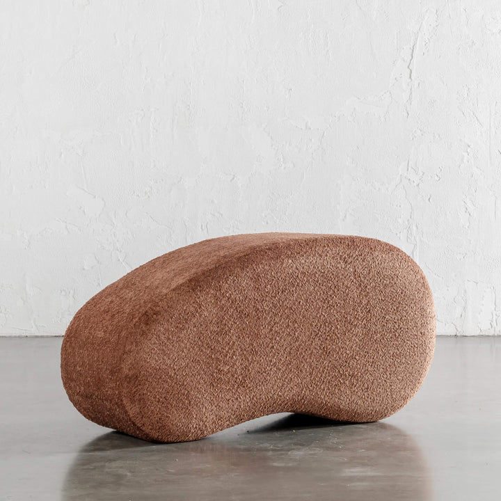 SEVILLA ORGANIC BEAN OTTOMAN BENCH  |  CARMEN RUST BOUCLE  |  120CM