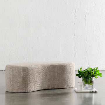 SEVILLA ORGANIC BEAN OTTOMAN BENCH  |  SAHARA DUNE BOUCLE  |  120CM