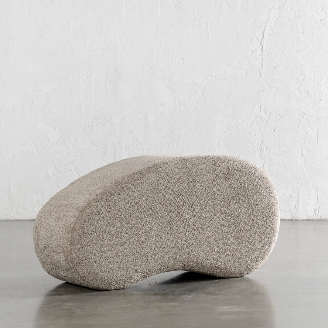 SEVILLA ORGANIC BEAN OTTOMAN BENCH  |  SAHARA DUNE BOUCLE  | 120CM