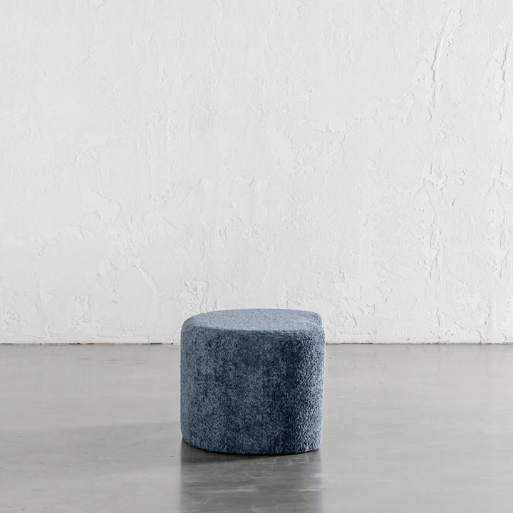 SEVILLA ORGANIC BEAN OTTOMAN BENCH  |  REEF NAVY BOUCLE  |  80CM