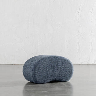 SEVILLA ORGANIC BEAN OTTOMAN BENCH  |  REEF NAVY BOUCLE  |  80CM