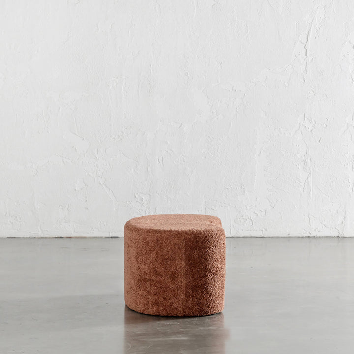 SEVILLA ORGANIC BEAN OTTOMAN BENCH  |  CARMEN RUST BOUCLE  |  80CM