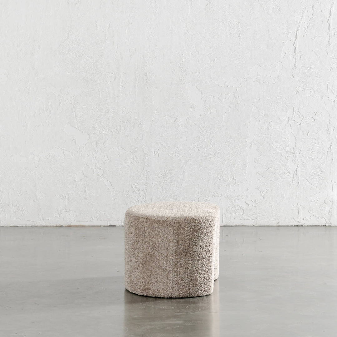 SEVILLA ORGANIC BEAN OTTOMAN BENCH  |  SAHARA DUNE BOUCLE  |  80CM