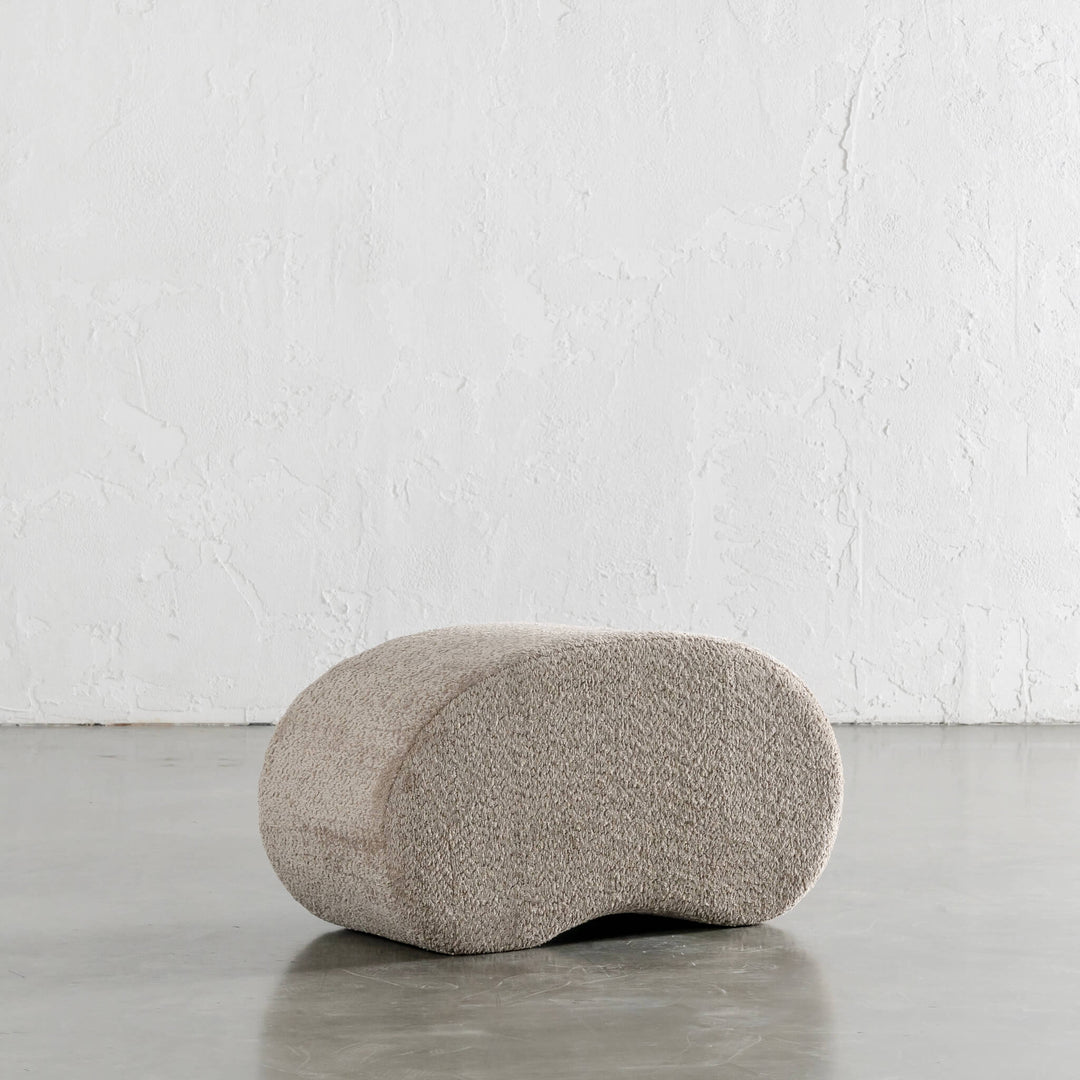 SEVILLA ORGANIC BEAN OTTOMAN BENCH  |  SAHARA DUNE BOUCLE  |  80CM