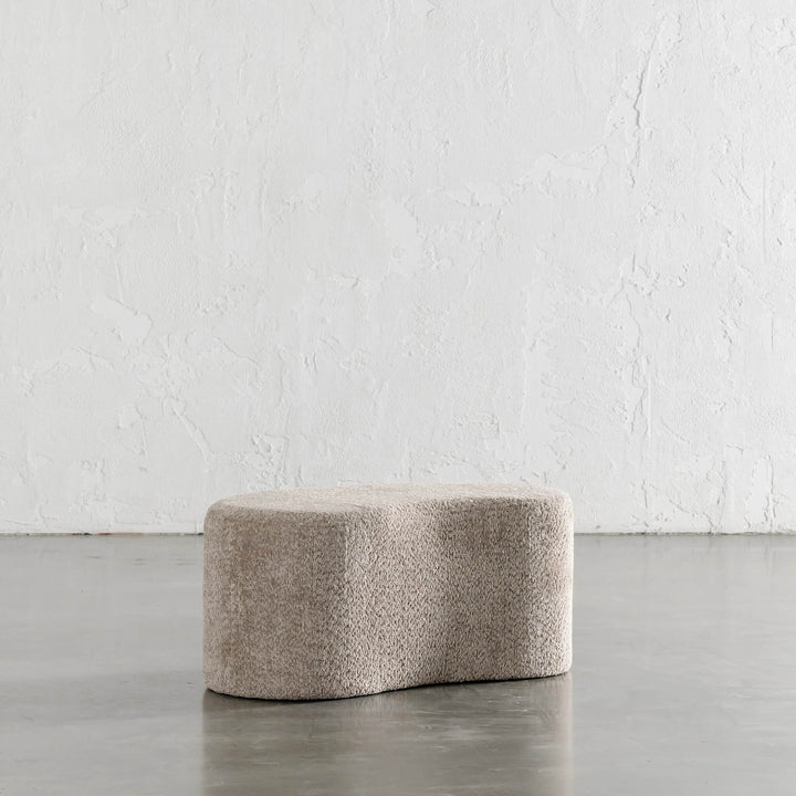 SEVILLA ORGANIC BEAN OTTOMAN BENCH  |  SAHARA DUNE BOUCLE  |  80CM