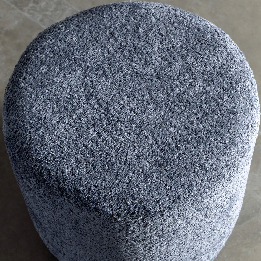 SEVILLA ORGANIC ROUND OTTOMAN  |  REEF NAVY BOUCLE