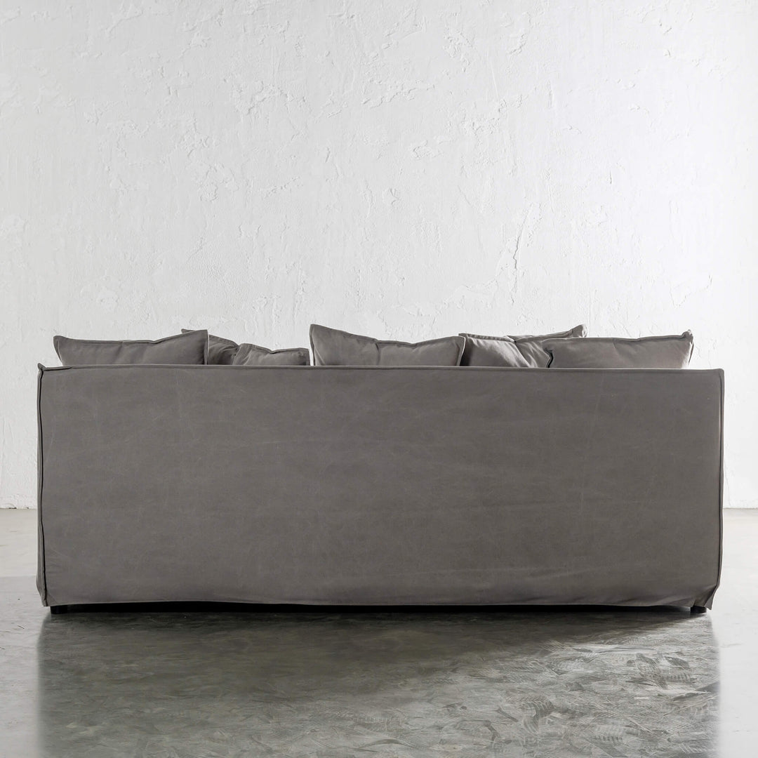 SEVILLA 3 SEATER SLIP COVER SOFA BACK VIEW   |  OYSTER LINEN