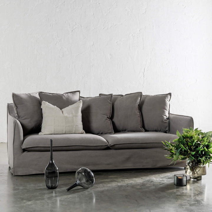 SEVILLA 3 SEATER SLIP COVER SOFA   |  OYSTER LINEN