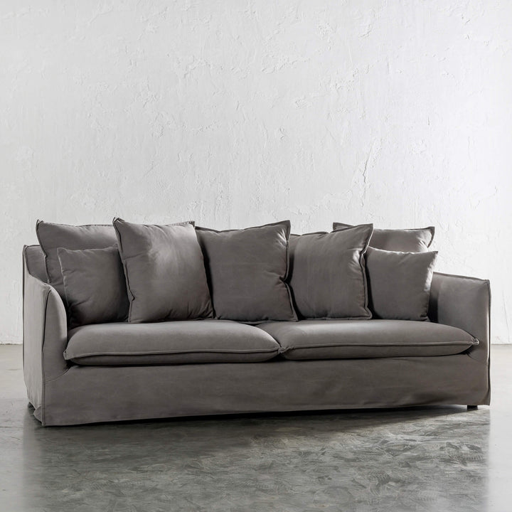 SEVILLA 3 SEATER SLIP COVER SOFA UNSTYLED   |  OYSTER LINEN