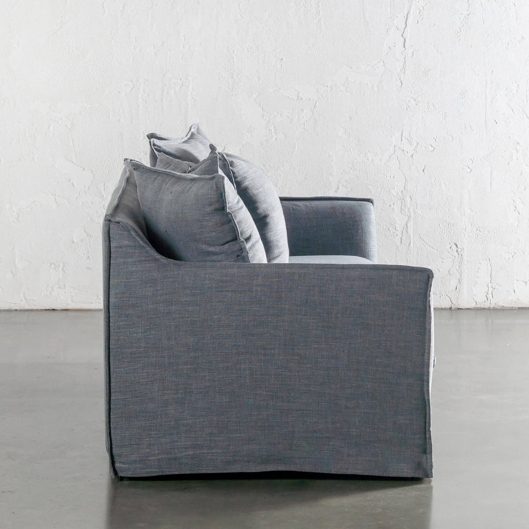 SEVILLA 3 SEATER SLIP COVER SOFA  |  INDIGO HAZE