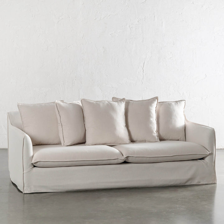 SEVILLA 3 SEATER SLIP COVER SOFA  |  LIMEWASH BONE