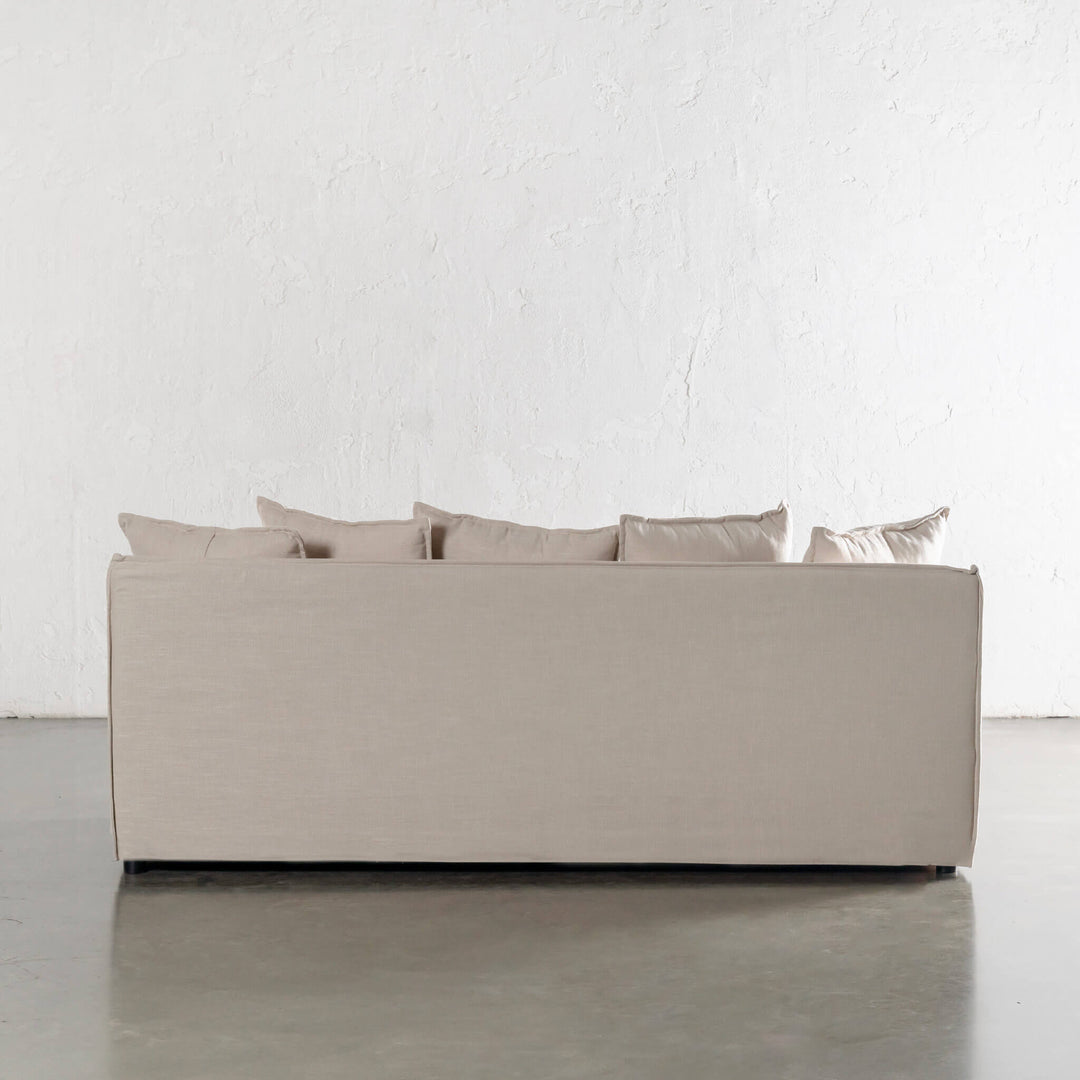 SEVILLA 3 SEATER SLIP COVER SOFA  |  LINEN OATMEAL MIST