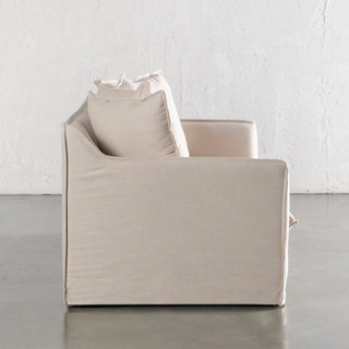 SEVILLA 3 SEATER SLIP COVER SOFA  |  LINEN OATMEAL MIST