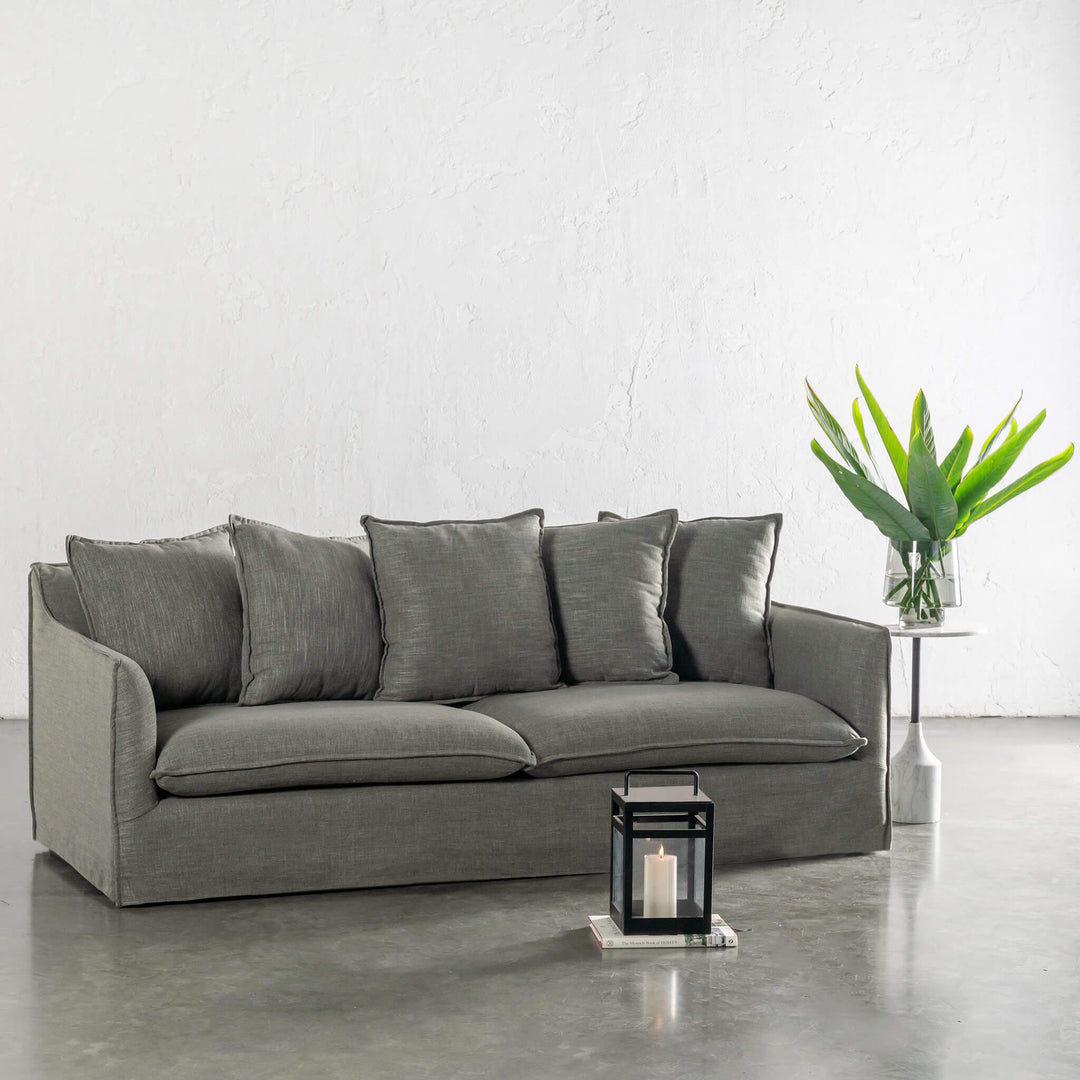 SEVILLA 3 SEATER SLIP COVER SOFA  |  OAKMOSS GREEN