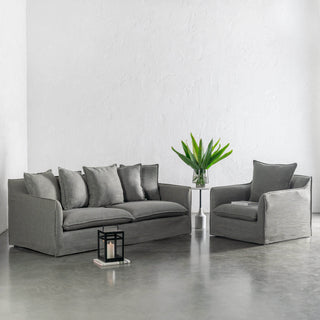 SEVILLA 3 SEATER SLIP COVER SOFA  |  OAKMOSS GREEN