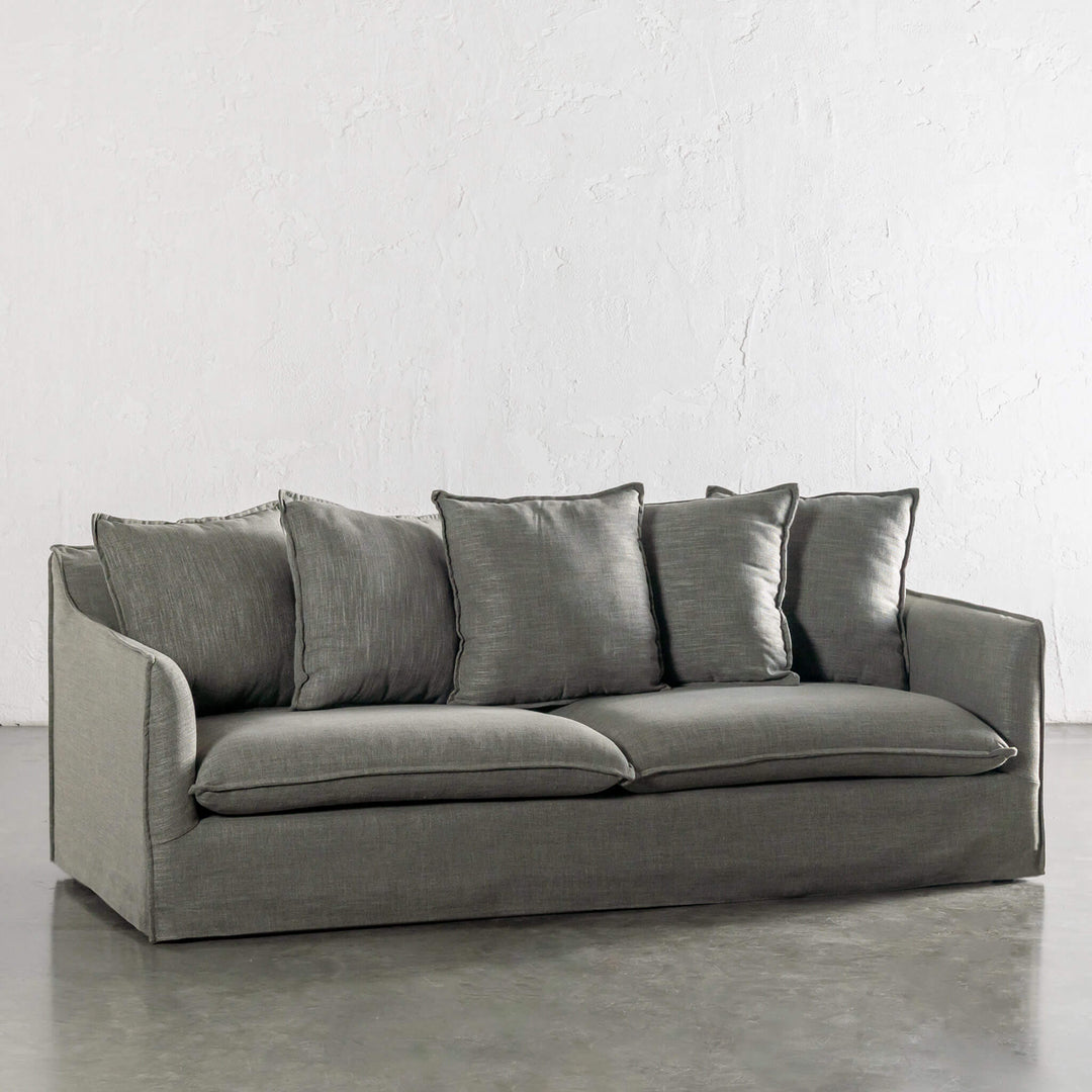 SEVILLA 3 SEATER SLIP COVER SOFA  |  OAKMOSS GREEN