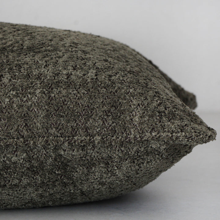 SEVILLA CUSHION  MANGROVE LEAF BOUCLE CLOSE UP