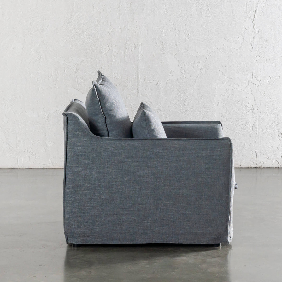 SEVILLA SLIP COVER ARMCHAIR  |  INDIGO HAZE