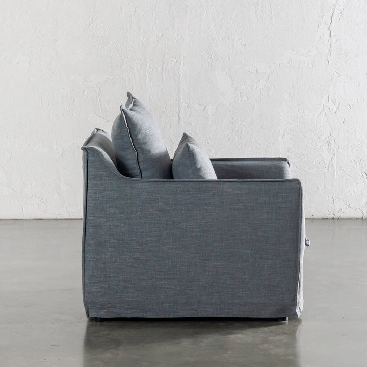 SEVILLA SLIP COVER ARMCHAIR  |  INDIGO HAZE