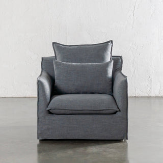 SEVILLA SLIP COVER ARMCHAIR  |  INDIGO HAZE