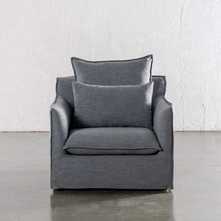 SEVILLA SLIP COVER ARMCHAIR  |  INDIGO HAZE
