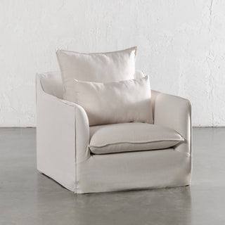 SEVILLA SLIP COVER ARMCHAIR  |  LIMEWASH BONE