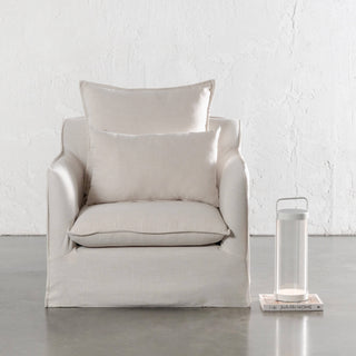 SEVILLA SLIP COVER ARMCHAIR  |  LIMEWASH BONE