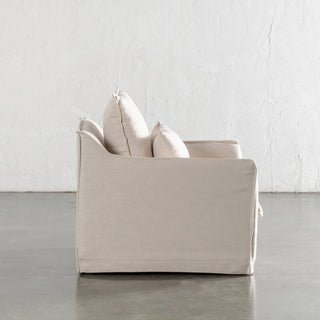 SEVILLA SLIP COVER ARMCHAIR  |  LINEN OATMEAL MIST
