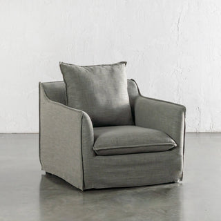 SEVILLA SLIP COVER ARMCHAIR  |  OAKMOSS GREEN