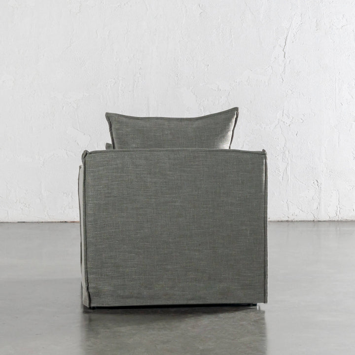 SEVILLA SLIP COVER ARMCHAIR  |  OAKMOSS GREEN