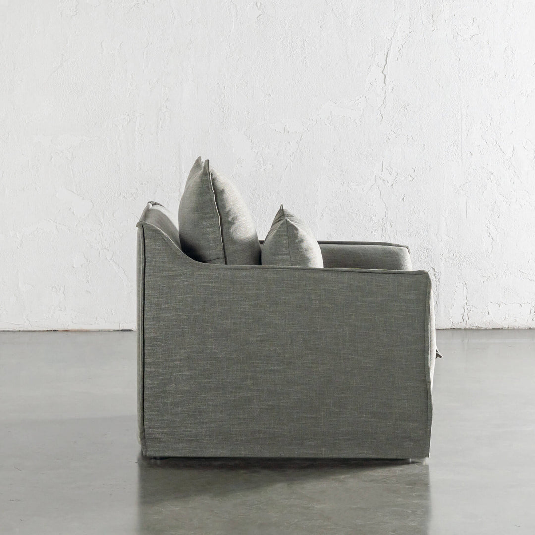 SEVILLA SLIP COVER ARMCHAIR  |  OAKMOSS GREEN