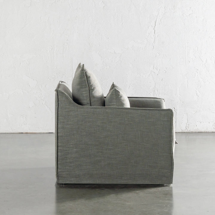 SEVILLA SLIP COVER ARMCHAIR  |  OAKMOSS GREEN