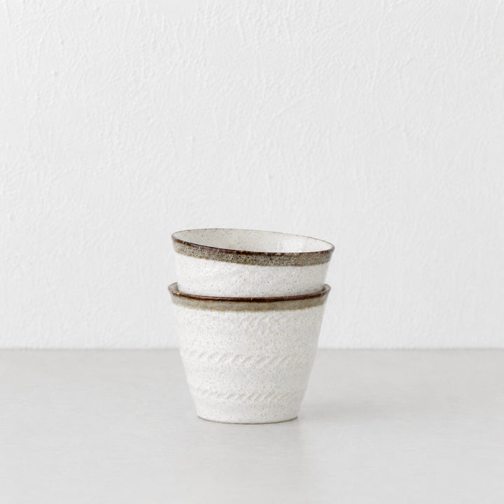SHIROKARATSU CERAMIC CUP  |  NATURAL GLAZE  |  200ML