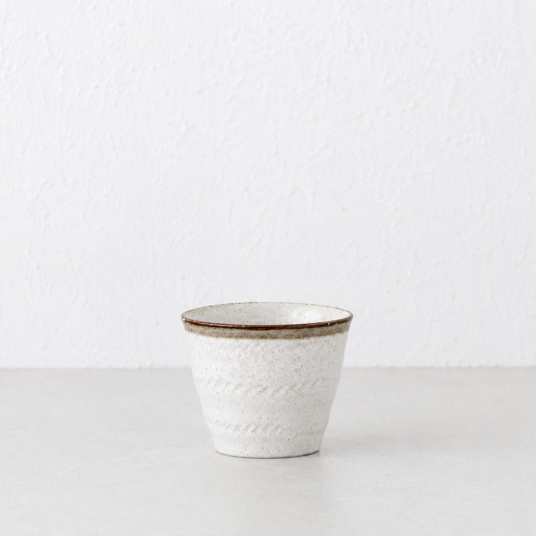 SHIROKARATSU CERAMIC CUP  |  NATURAL GLAZE  |  200ML