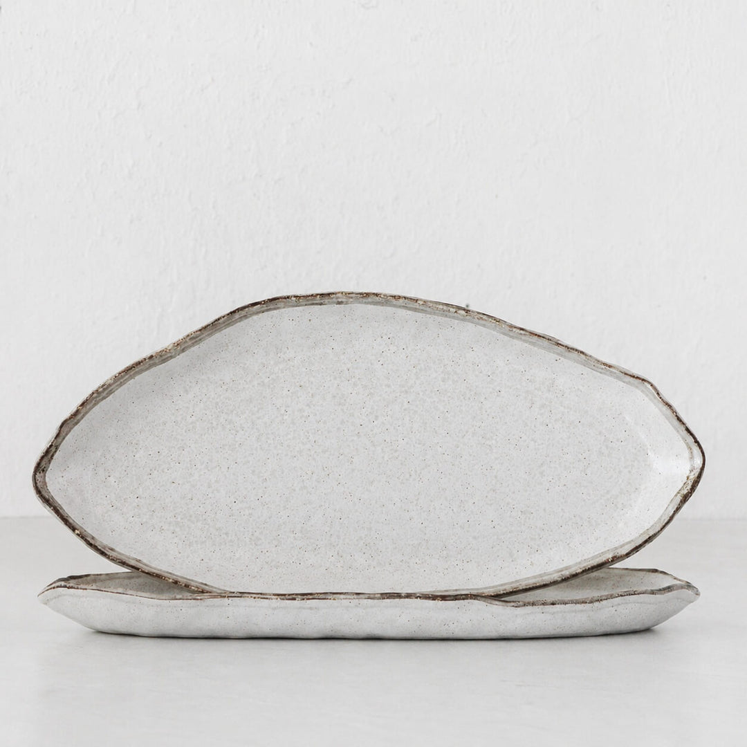 SHIROKARATSU CERAMIC SHARE PLATE  |  NATURAL GLAZE  |  36CM