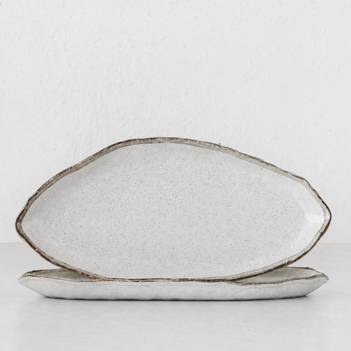 SHIROKARATSU CERAMIC SHARE PLATE  |  NATURAL GLAZE  |  36CM