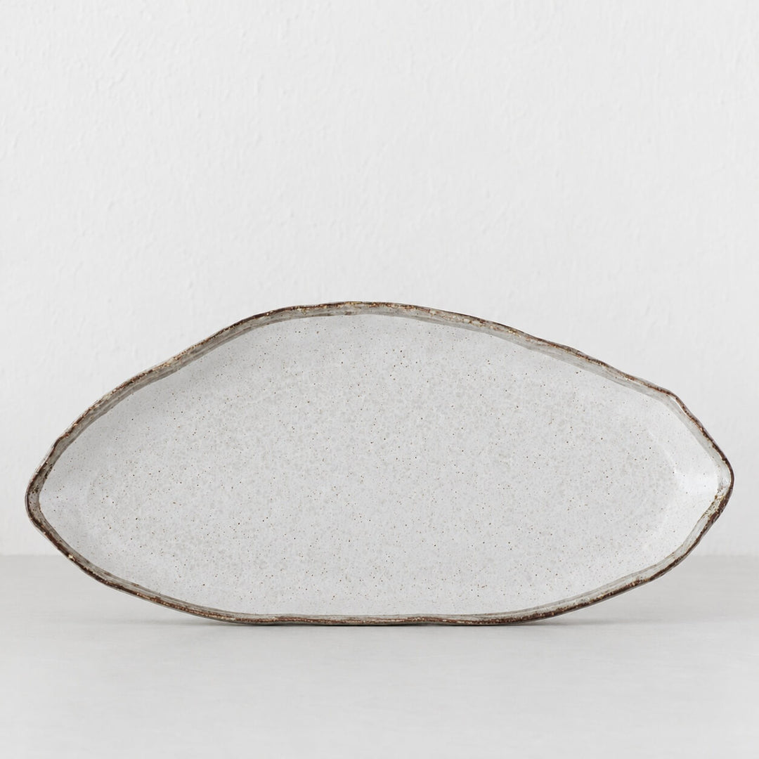 SHIROKARATSU CERAMIC SHARE PLATE  |  NATURAL GLAZE  |  36CM