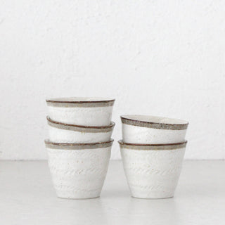 SHIROKARATSU CERAMIC CUP BUNDLE X5 | NATURAL GLAZE